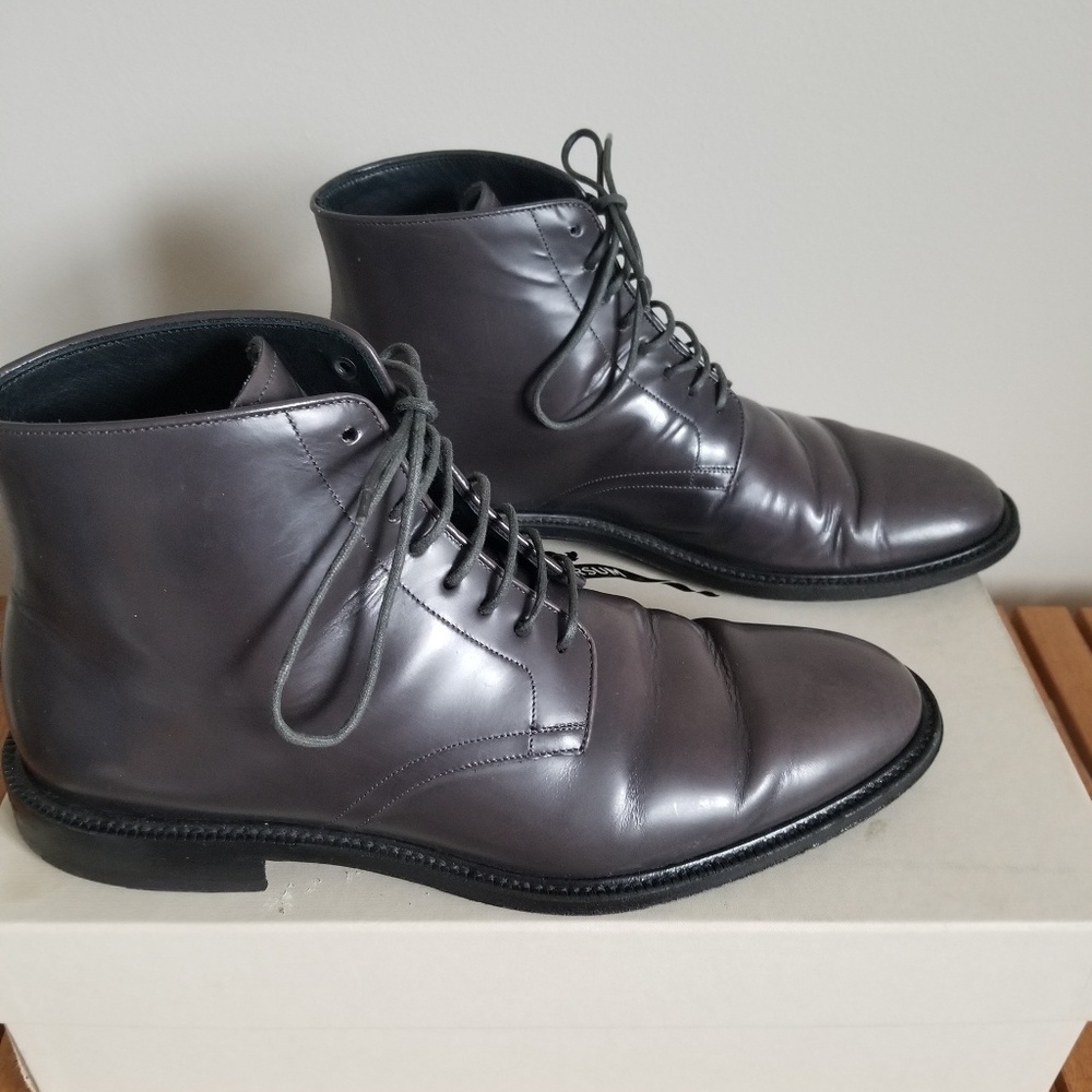 Men's Burberry Clayton Grey Leather Boot